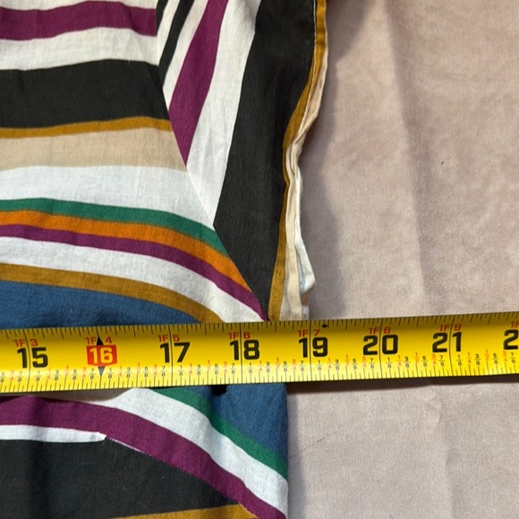 Bleu Rod Beattie Swimsuit Cover up Dress Striped Tiered Fringe Hem Embroidered S - Picture 10 of 11